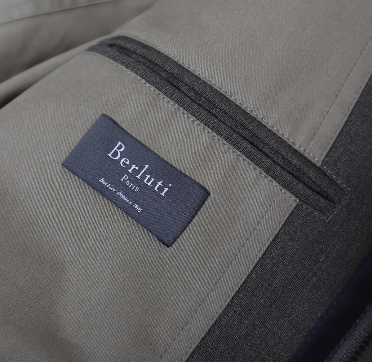 Berluti by Haider Ackermann FW17 Khaki Drawstring Jacket Sample