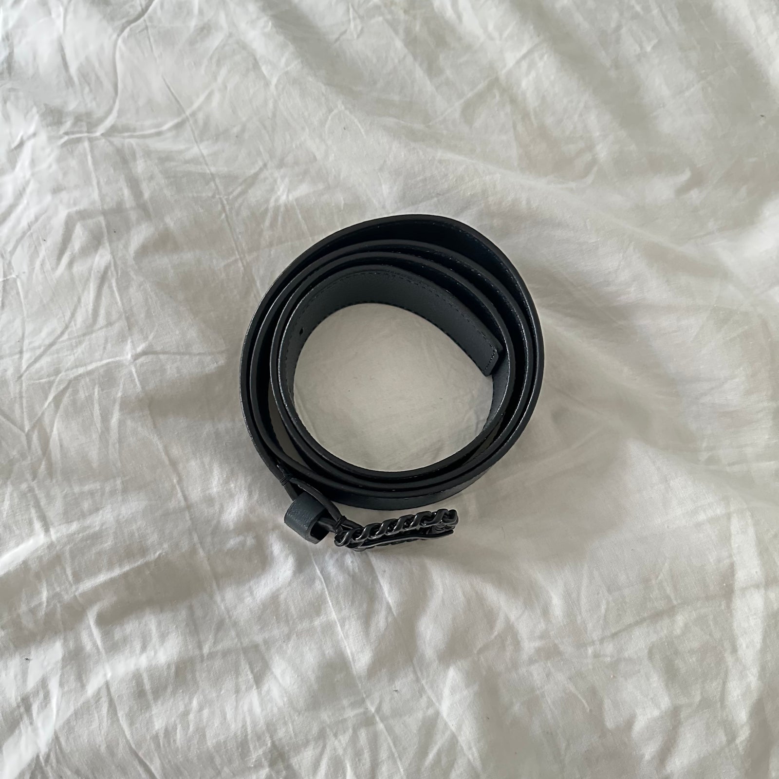 Dior Homme by Hedi Slimane Dark Blue Chain Buckle Belt