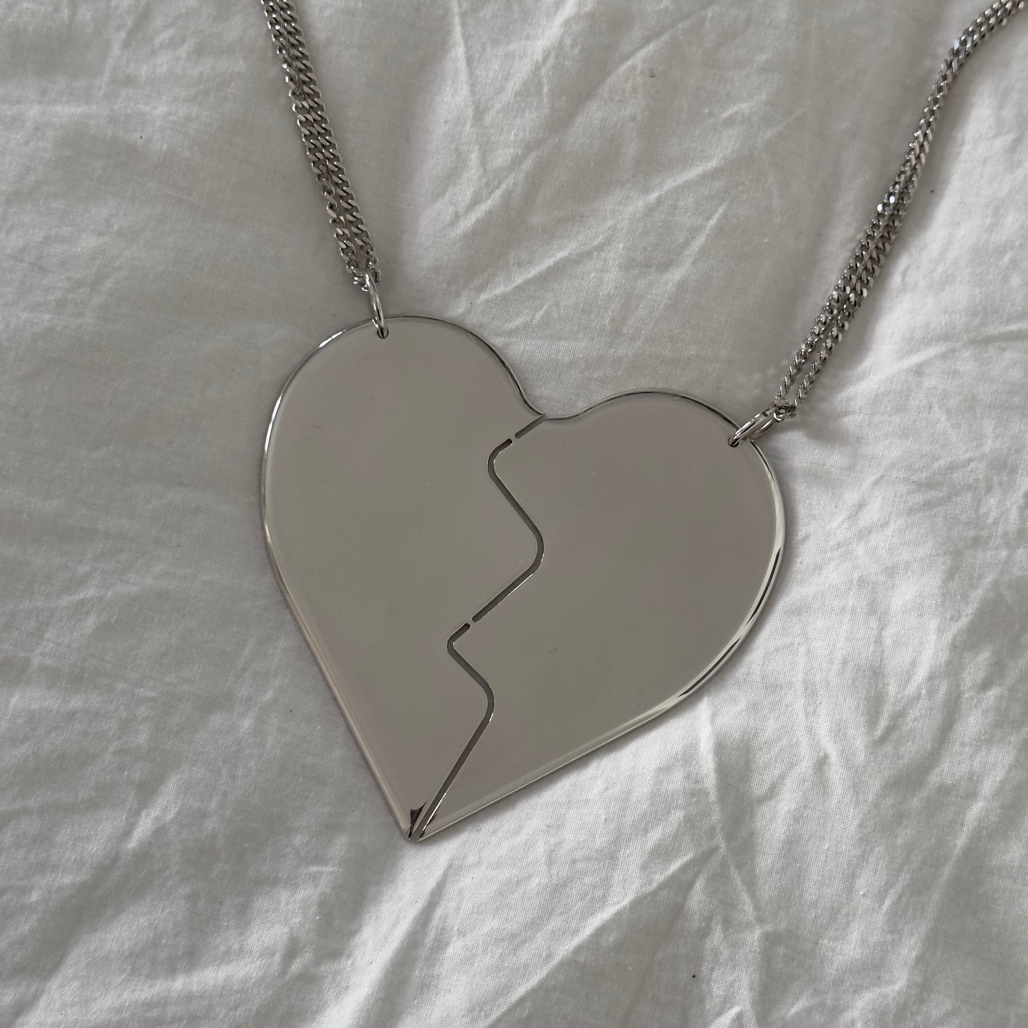 Maison Margiela Line 6 Oversized Broken Heart Necklace