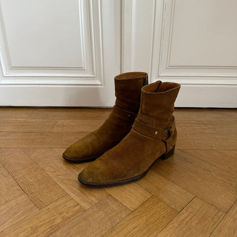 Saint Laurent Paris FW13 Nut Wyatt Suede Boots