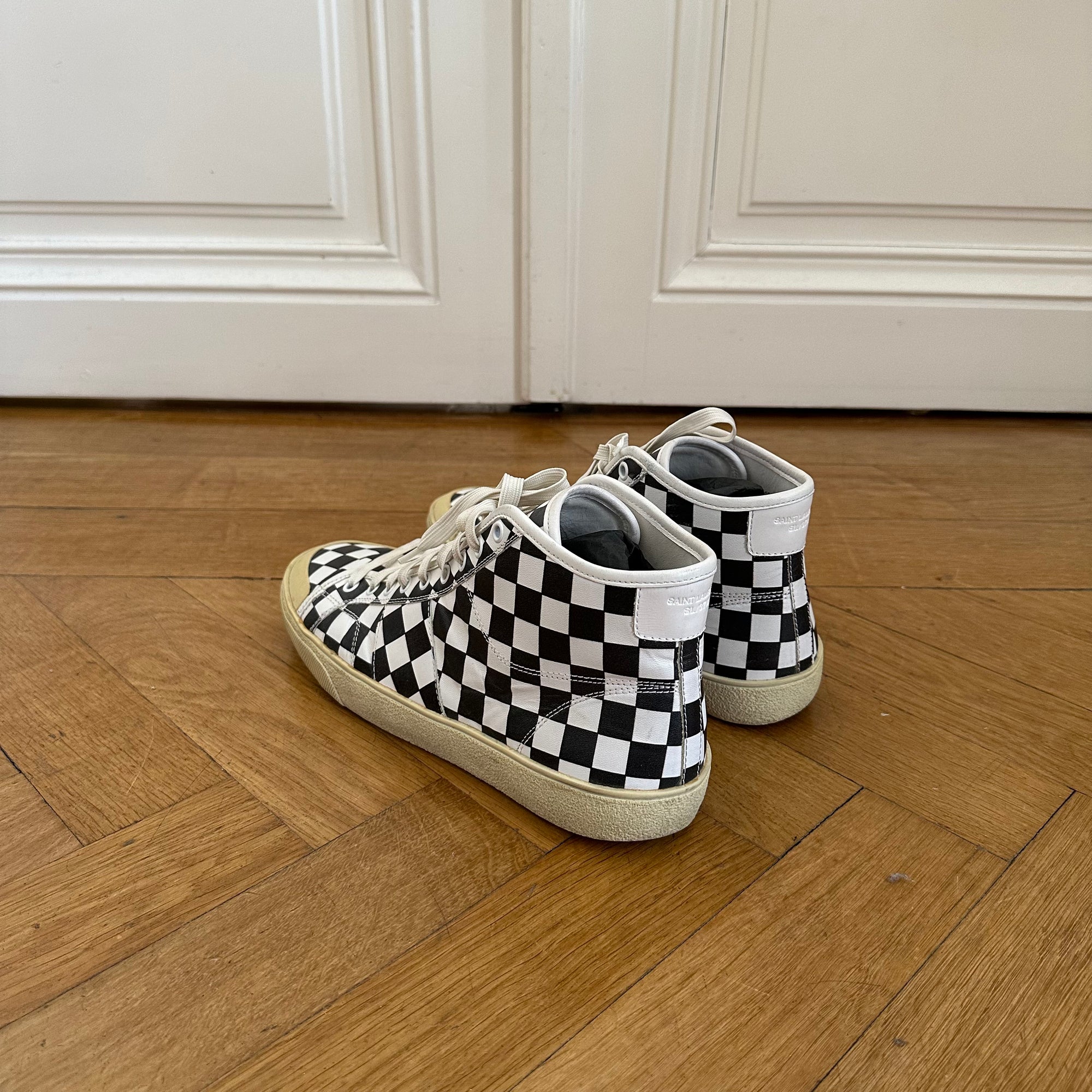 Saint Laurent Paris SS16 Checkerboard Leather SL37/M Sneaker