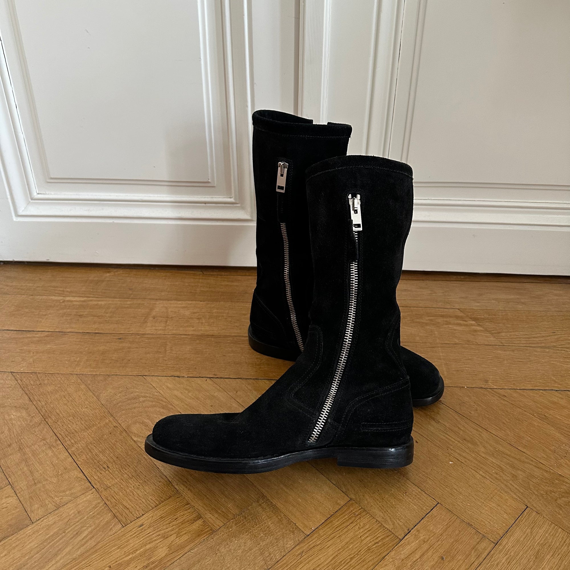 Dior Homme AW04 VOTC Zip Buckled Suede Boots