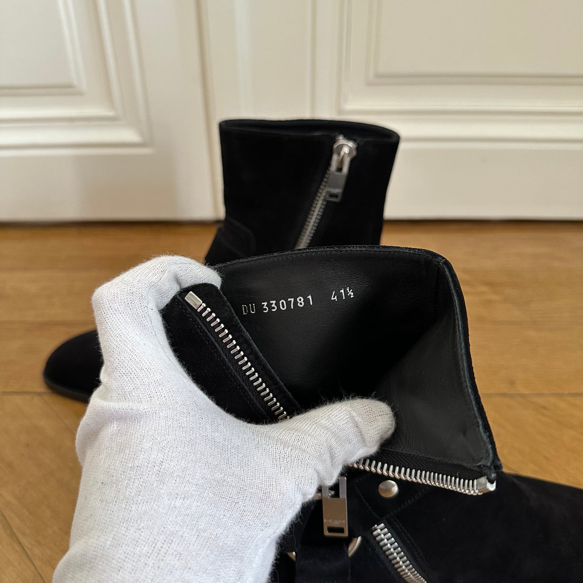 Saint Laurent Paris FW13 Black Suede Harness Wyatts