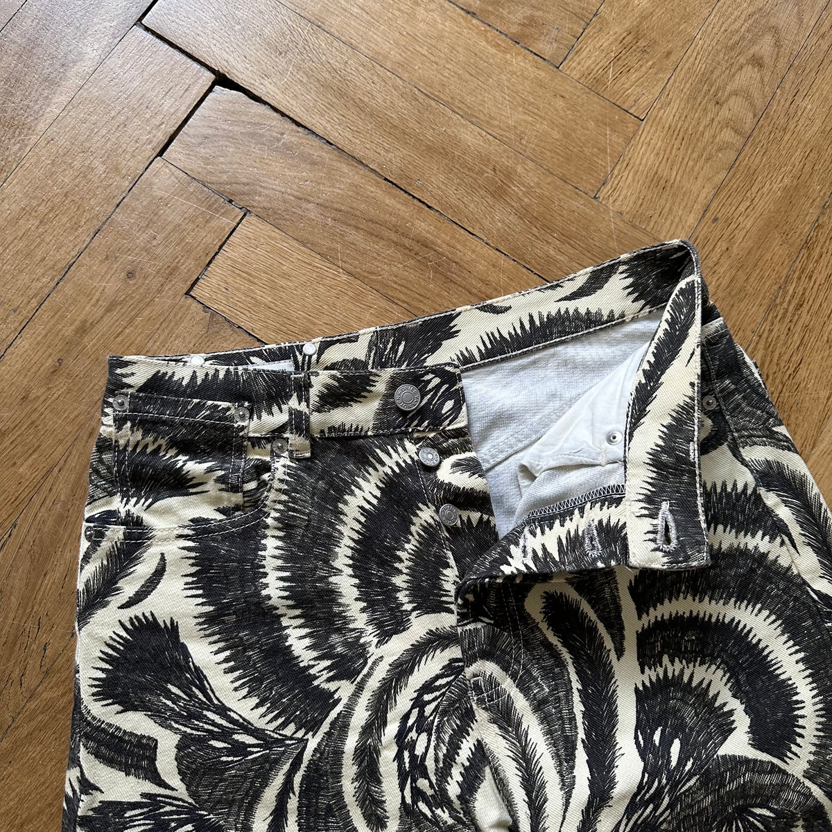 Dries Van Noten FW18 Floral Print Denim