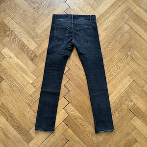 Saint Laurent SS15 Washed Black Raw Hem Denim