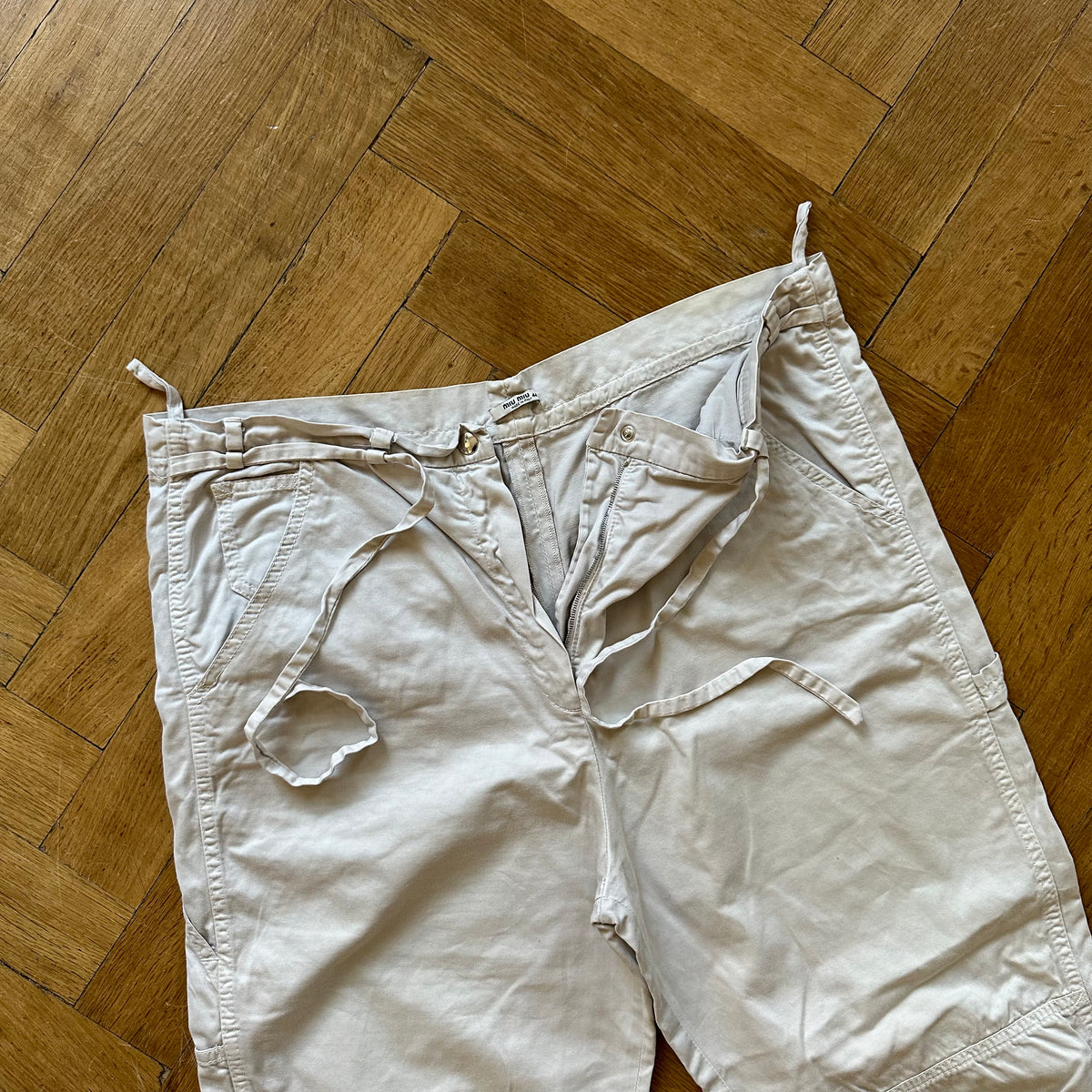 Miu Miu 2000s Zipped Cotton Flight Pants