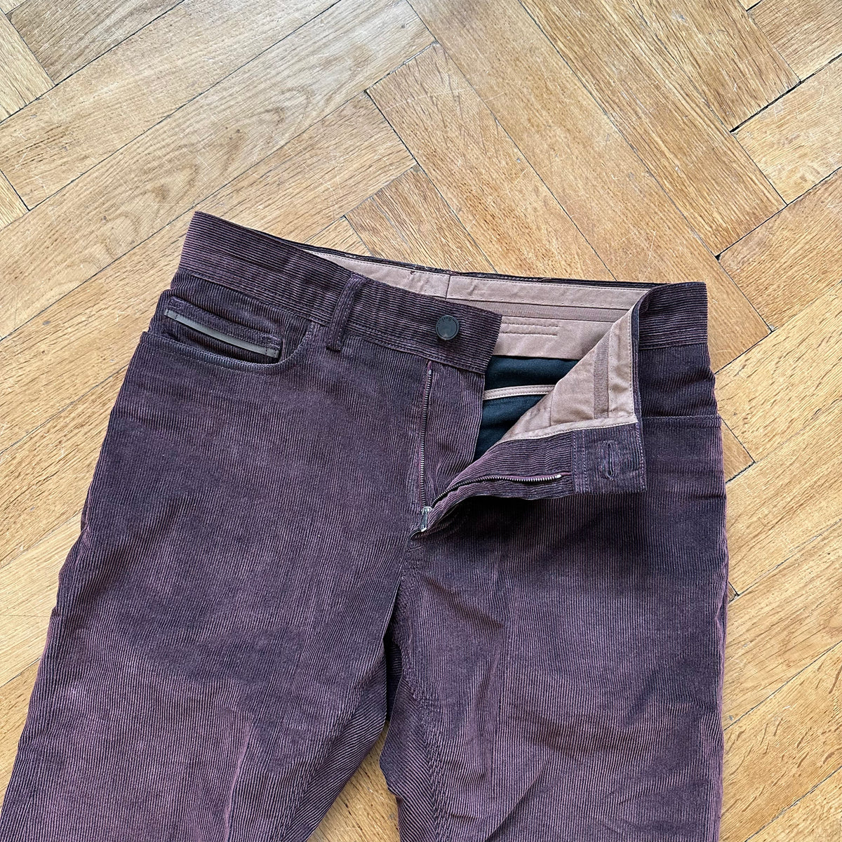Berluti by Haider Ackermann Burgundy Corduroy Pants