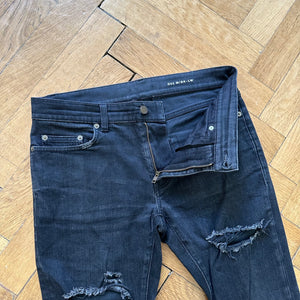 Saint laurent black clearance distressed jeans