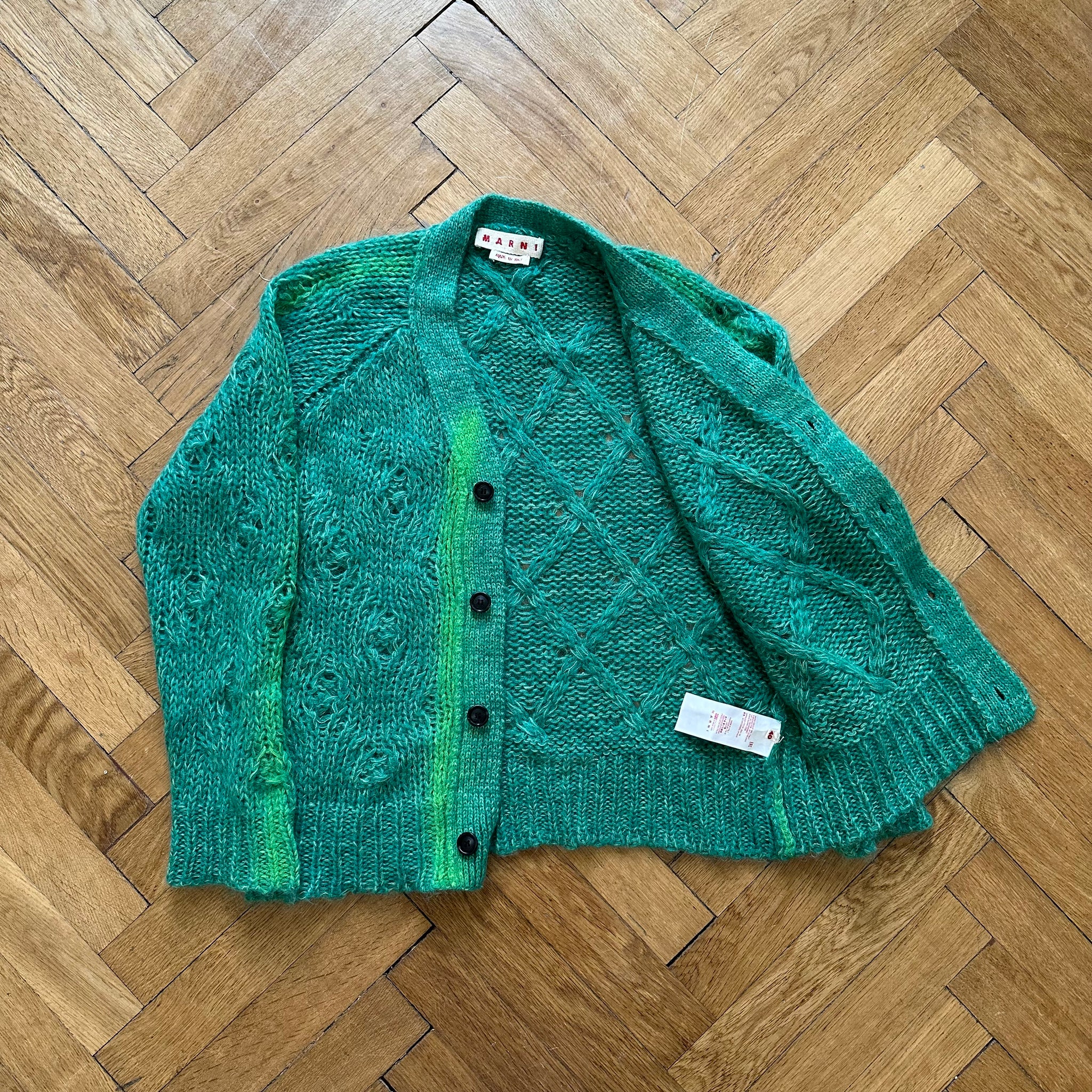 Marni Spray Painted Mohair Cardigan - Ākaibu Store Marni Spray Painted Mohair Cardigan - Ākaibu Store