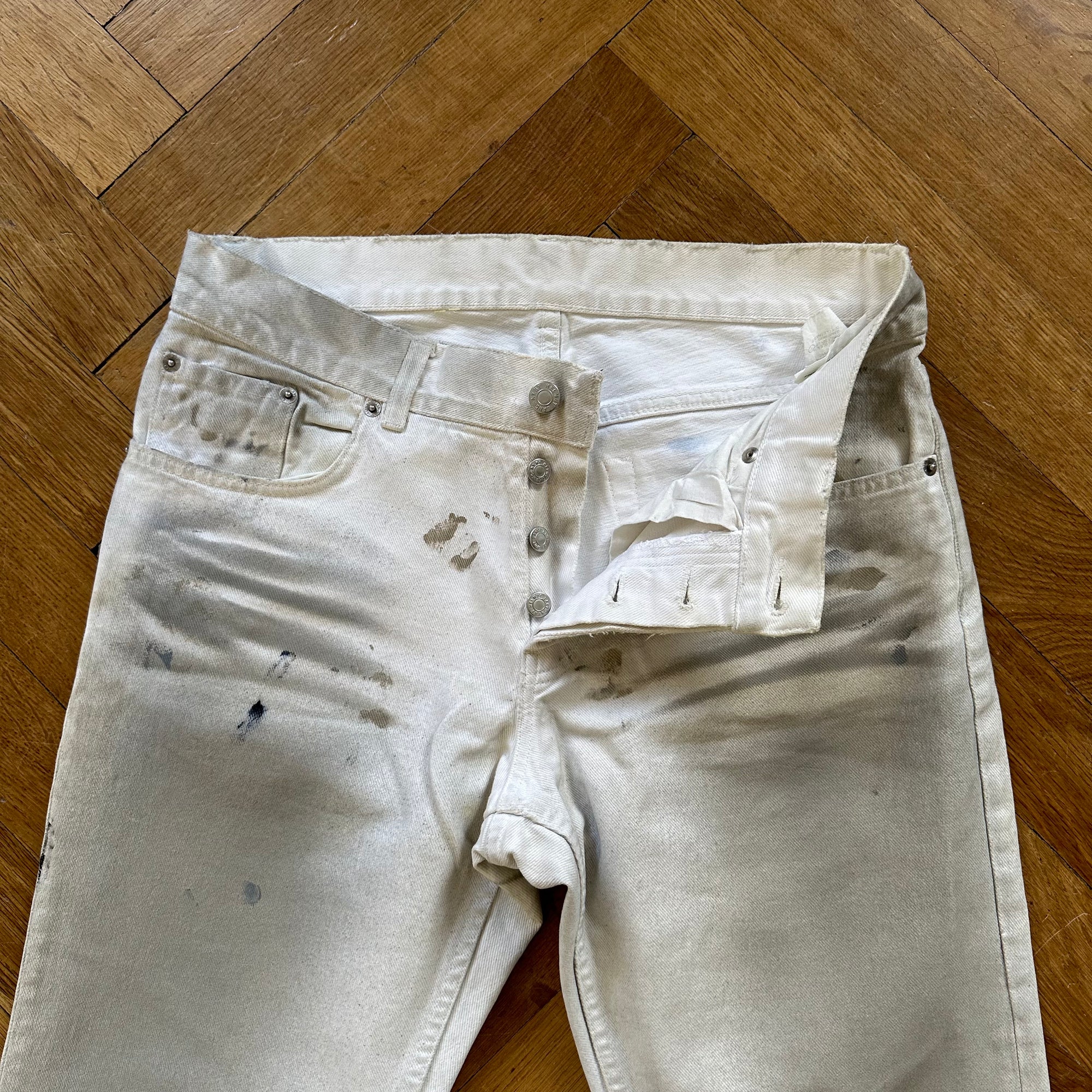 Helmut Lang SS03 White Painter Denim