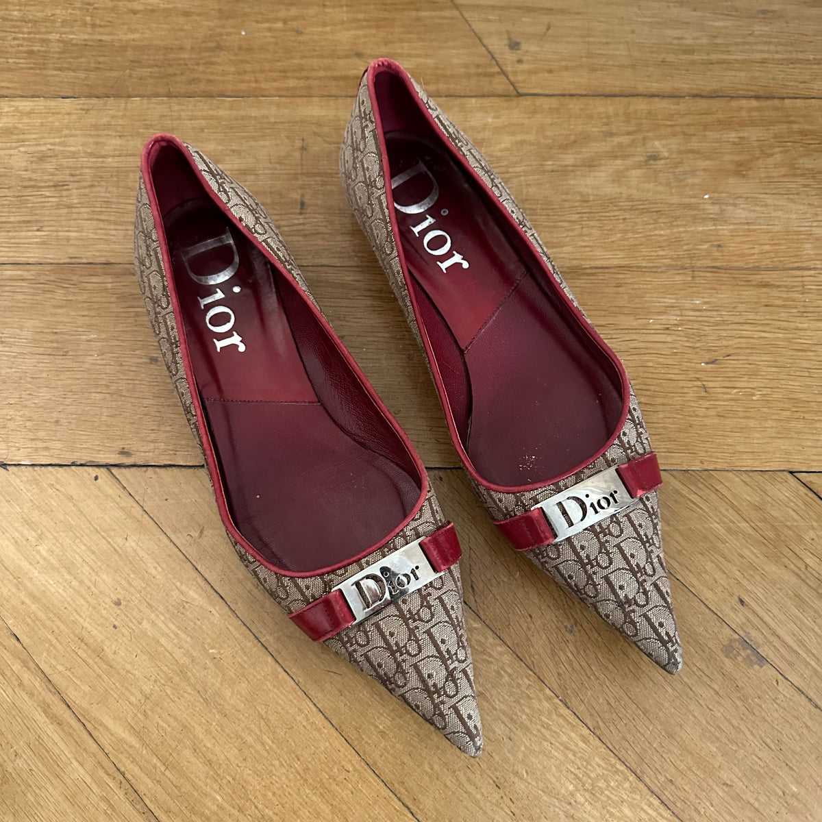 Christian Dior by John Galliano Diorissimo Monogram Ballerinas