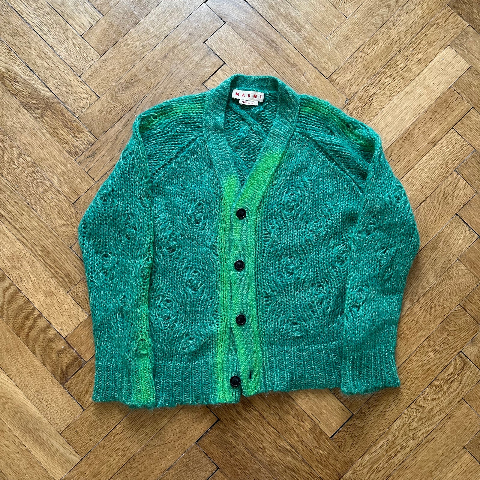 Marni Spray Painted Mohair Cardigan