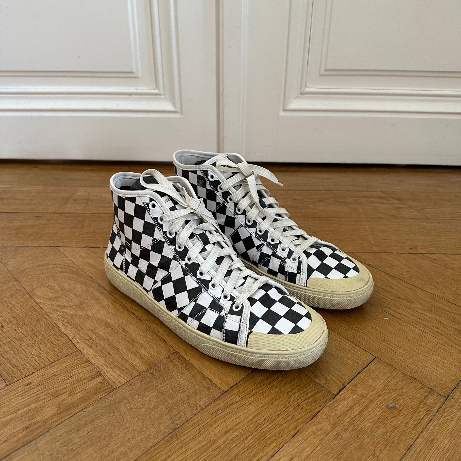 Saint Laurent Paris SS16 Checkerboard Leather SL37/M Sneaker
