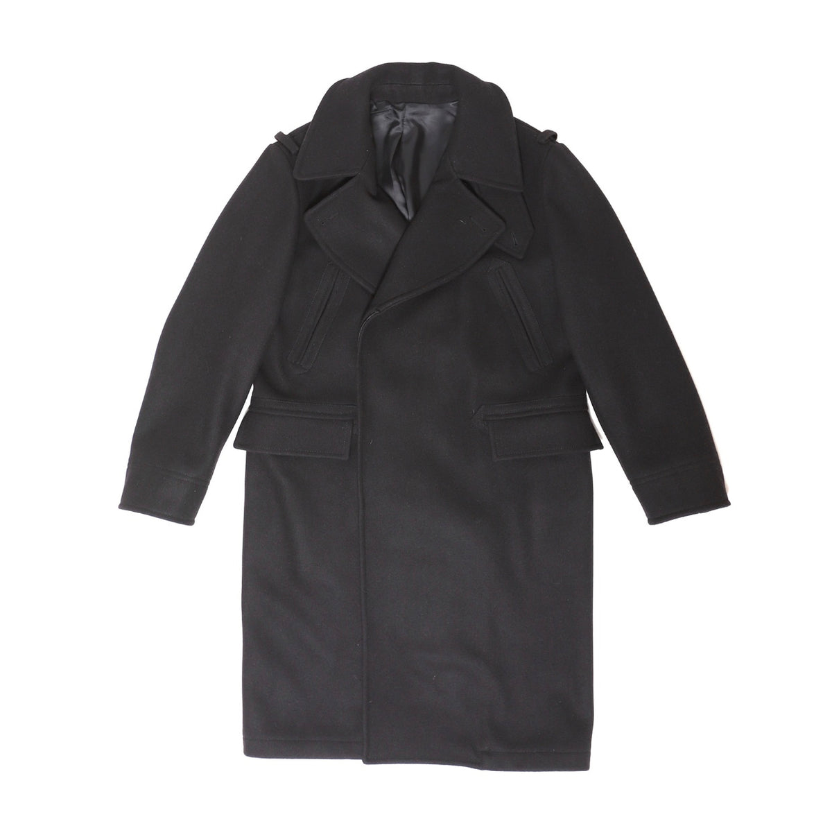 Berluti by Haider Ackermann FW17 Black Mega Coat Prototype
