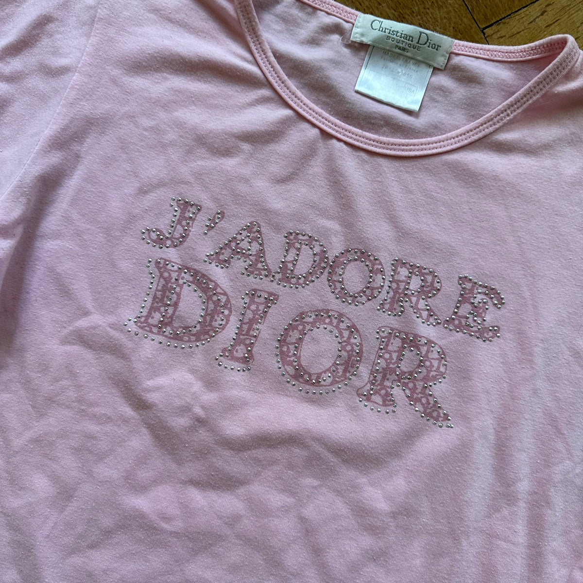 Christian Dior by John Galliano SS02 Pink J'adore Dior Embellished Shirt