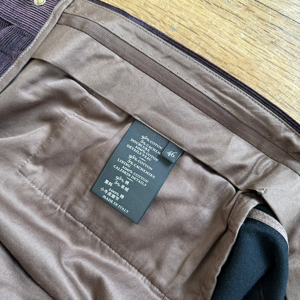 Berluti by Haider Ackermann Burgundy Corduroy Pants