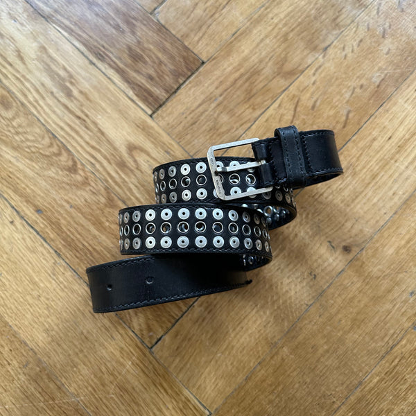 小物 Dior homme strip belt [Hedi] SS04 Dior Homme Strip Black Beaded Belt Crystal Hedi Slimane