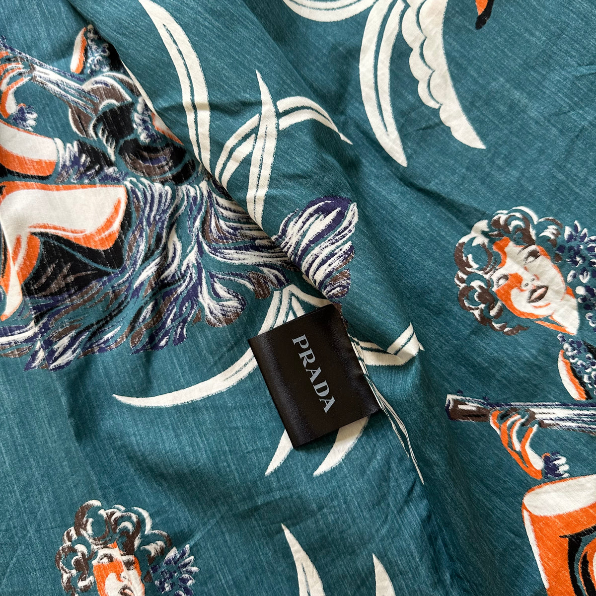 Prada Aloha Flower Girl Button-Up Shirt