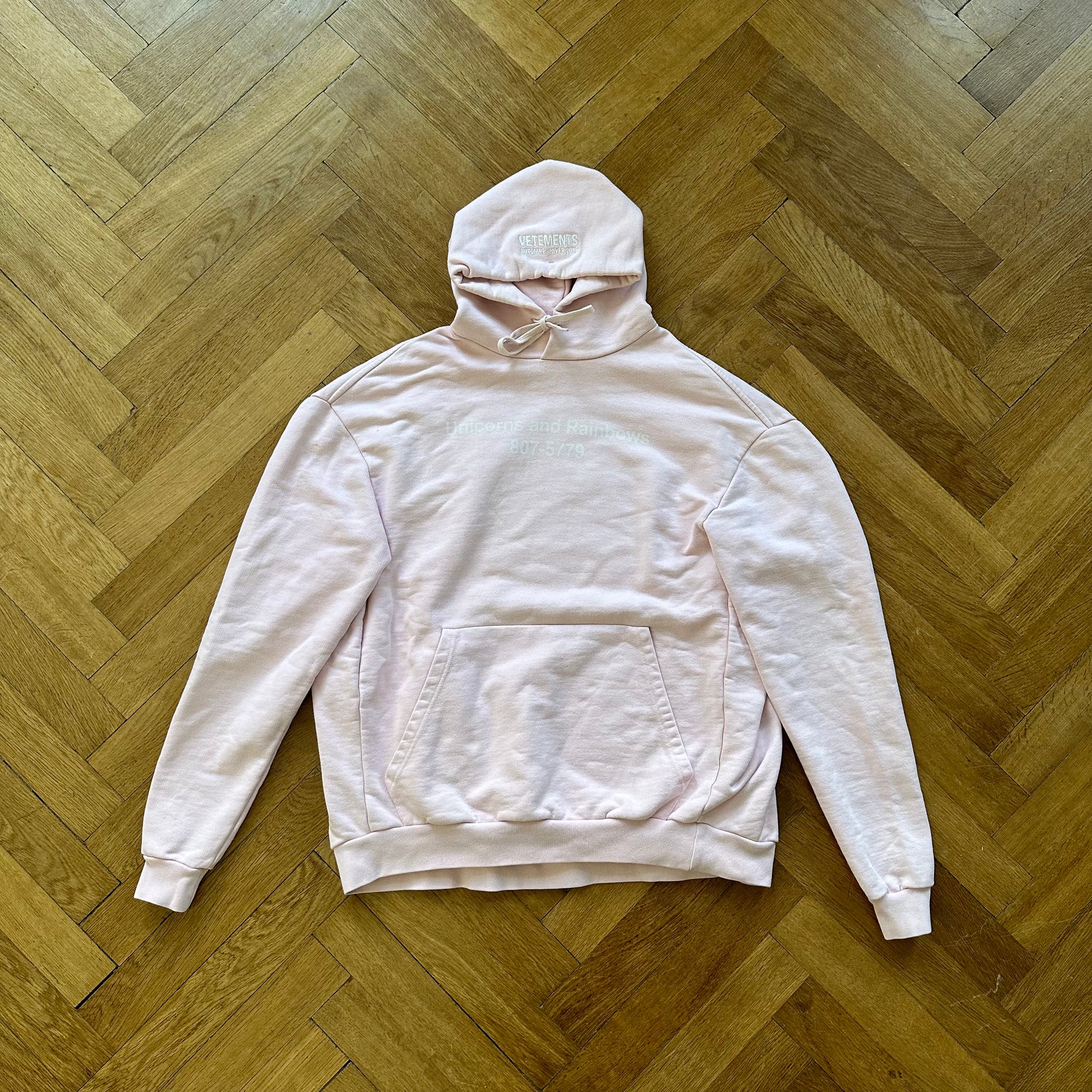 Vetements FW19 1 of 50 Pink Unicorns and Rainbows Hoodie Asia Exclusive Limited Edition