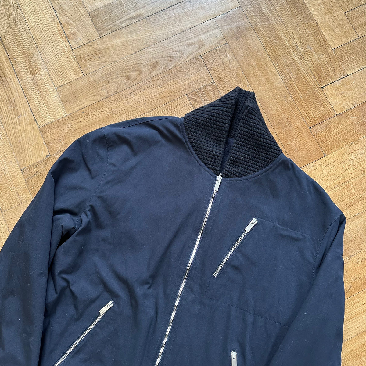Hermes Reversible Wool Cotton Bomber Jacket