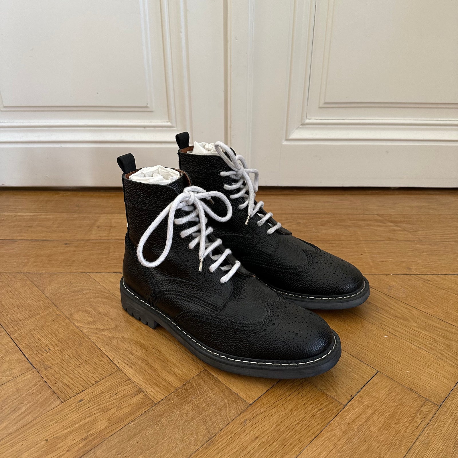 Givenchy SS15 Contrast Lace Commando Boots