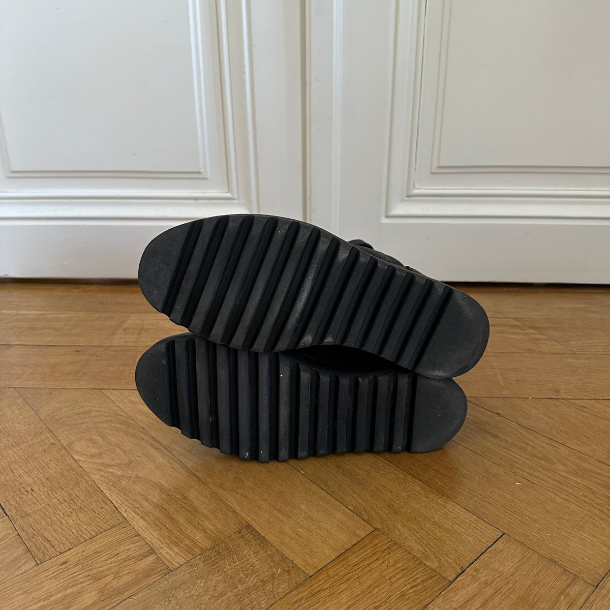 Rick Owens FW13 Black Shearling Lamb Boots