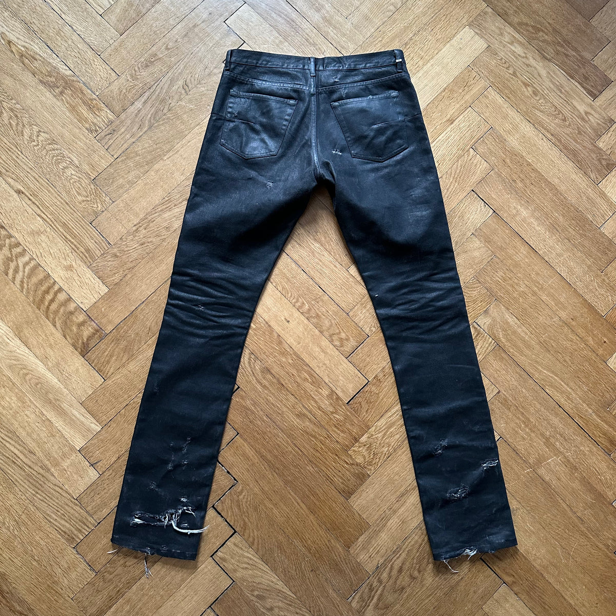 Dior Homme SS04 Strip Waxed Destroyed Denim