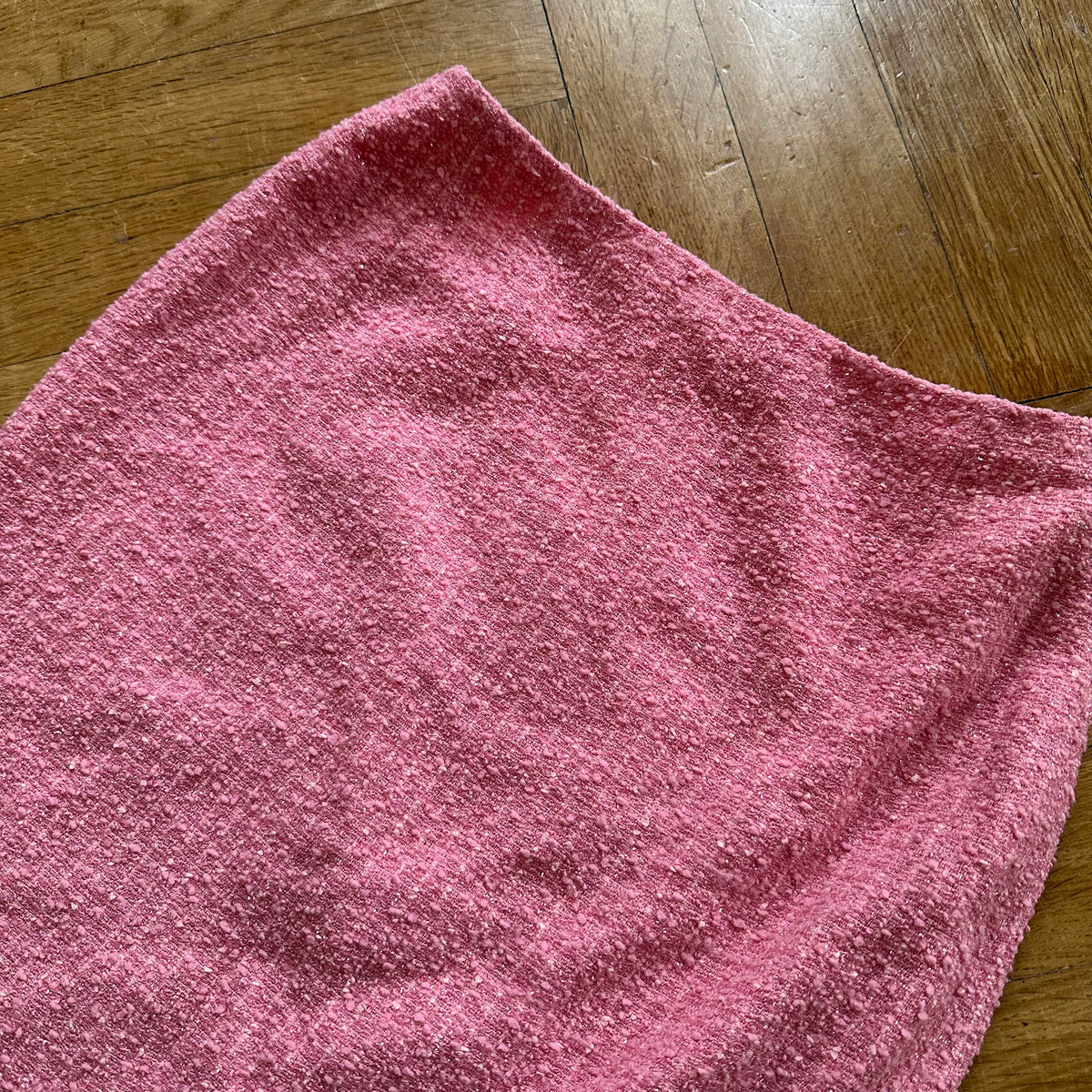 Chanel SS95 Pink Glitter Boucle Skirt
