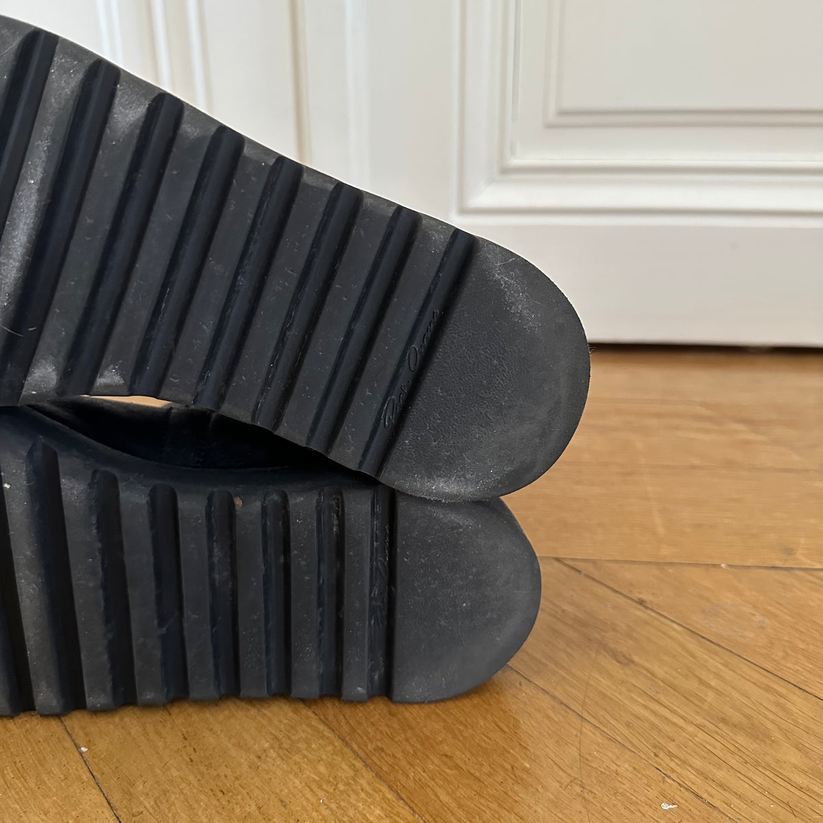 Rick Owens FW13 Black Shearling Lamb Boots