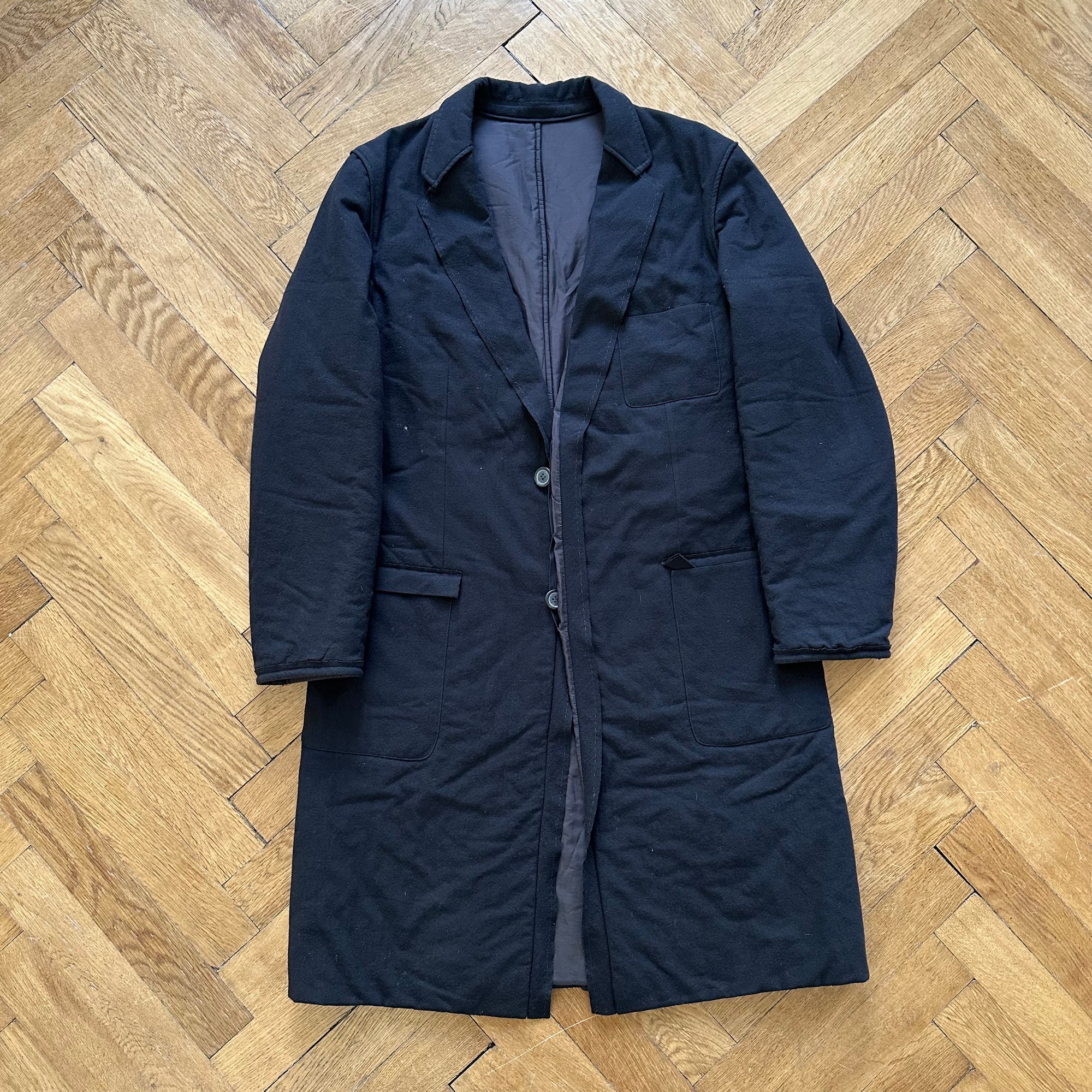 Lanvin FW14 Padded Deconstructed Long Wool Coat