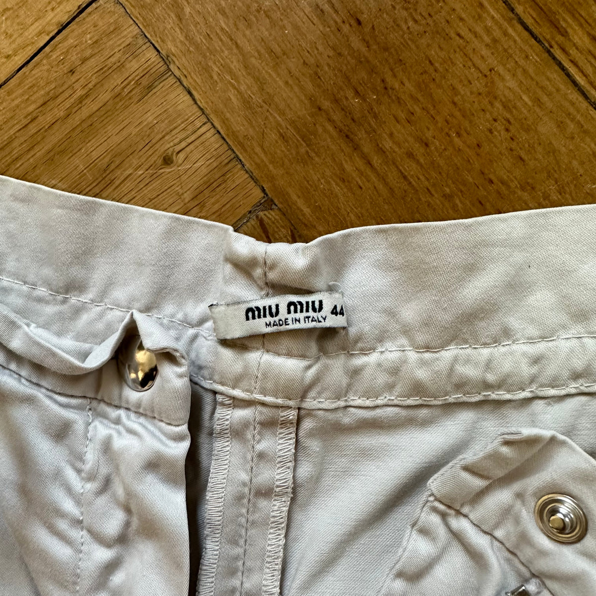 Miu Miu 2000s Zipped Cotton Flight Pants